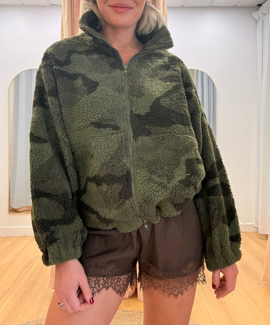 By Frankie/ Camo Teddy Jacket