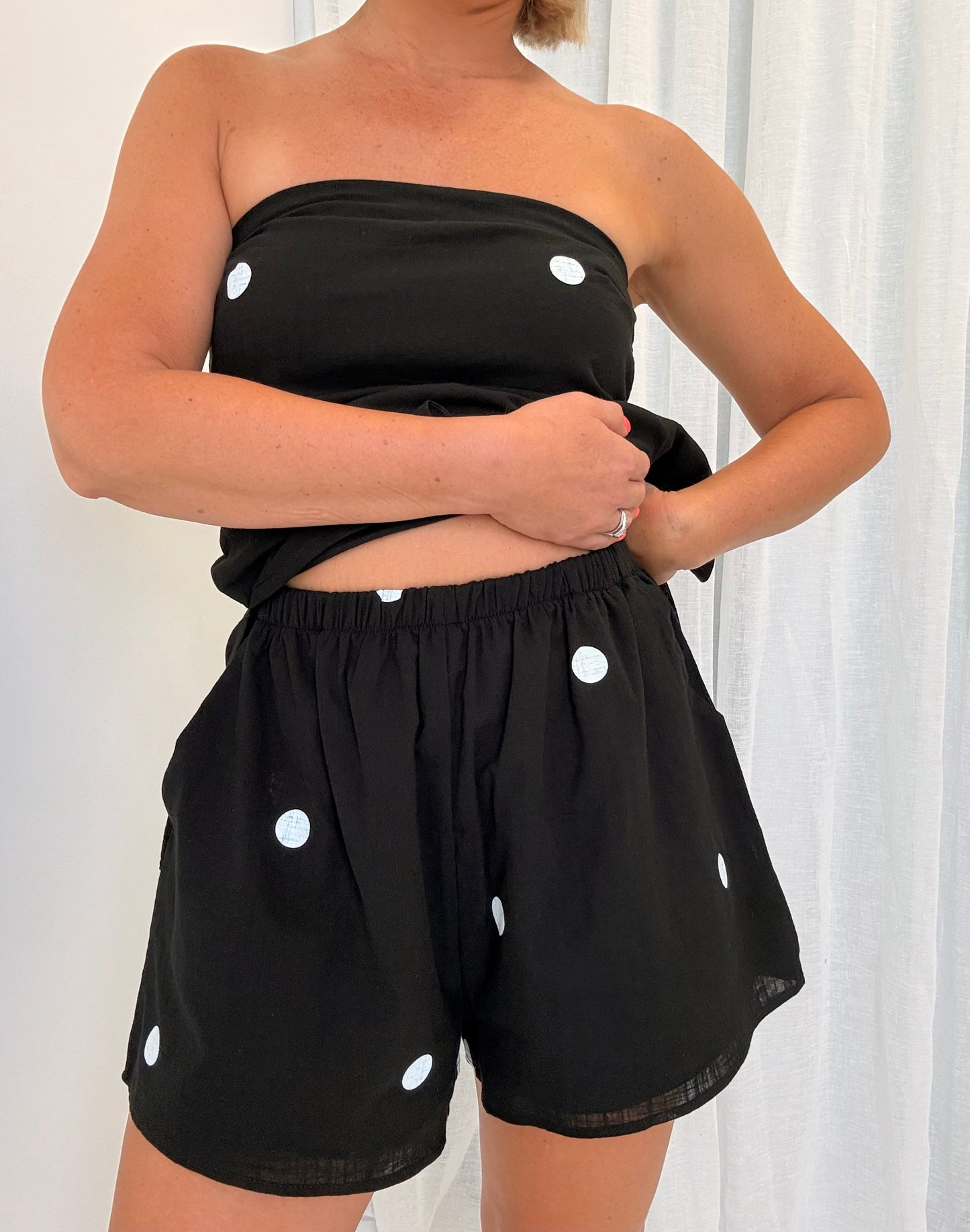 By Frankie/ Billie Strapless Set- Black/ White