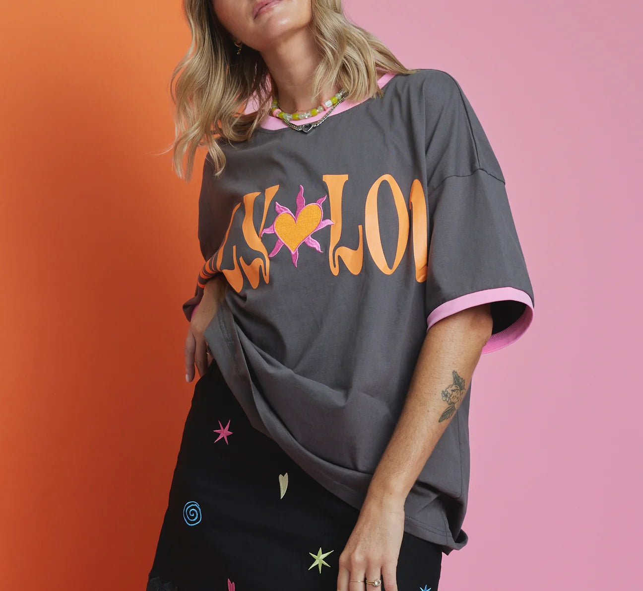 ONLY LOVERS LEFT- ONLY LOVE TEE ~ CHARCOAL