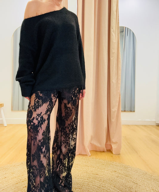 By Frankie/ Cartel Lace Pant- Black
