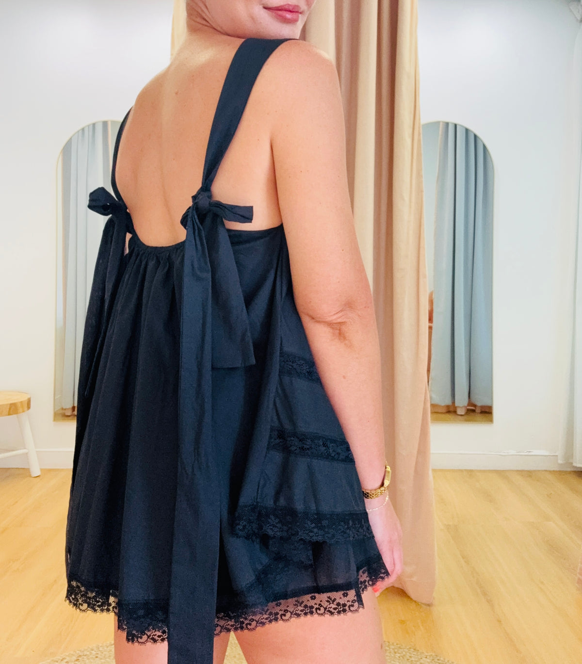Zari The Label/ SIA Lace Cami Set- black