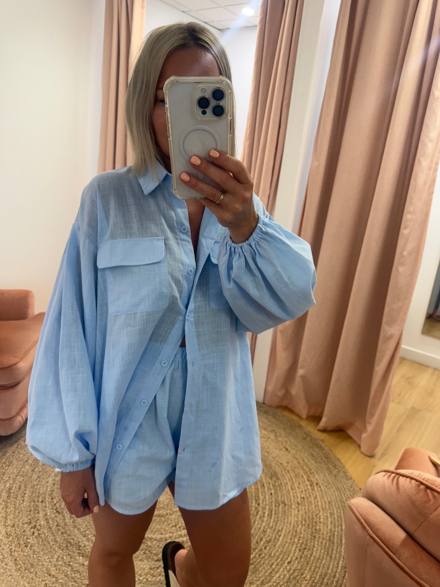 By Frankie / Boho Blouse - baby blue