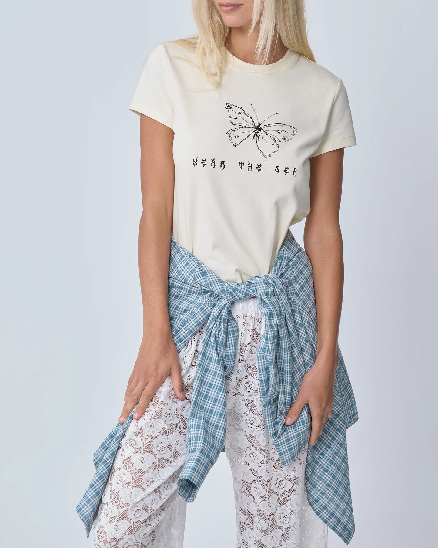 NEAR THE SEA- OVERSIZED SHIRT - BLUE PLAID