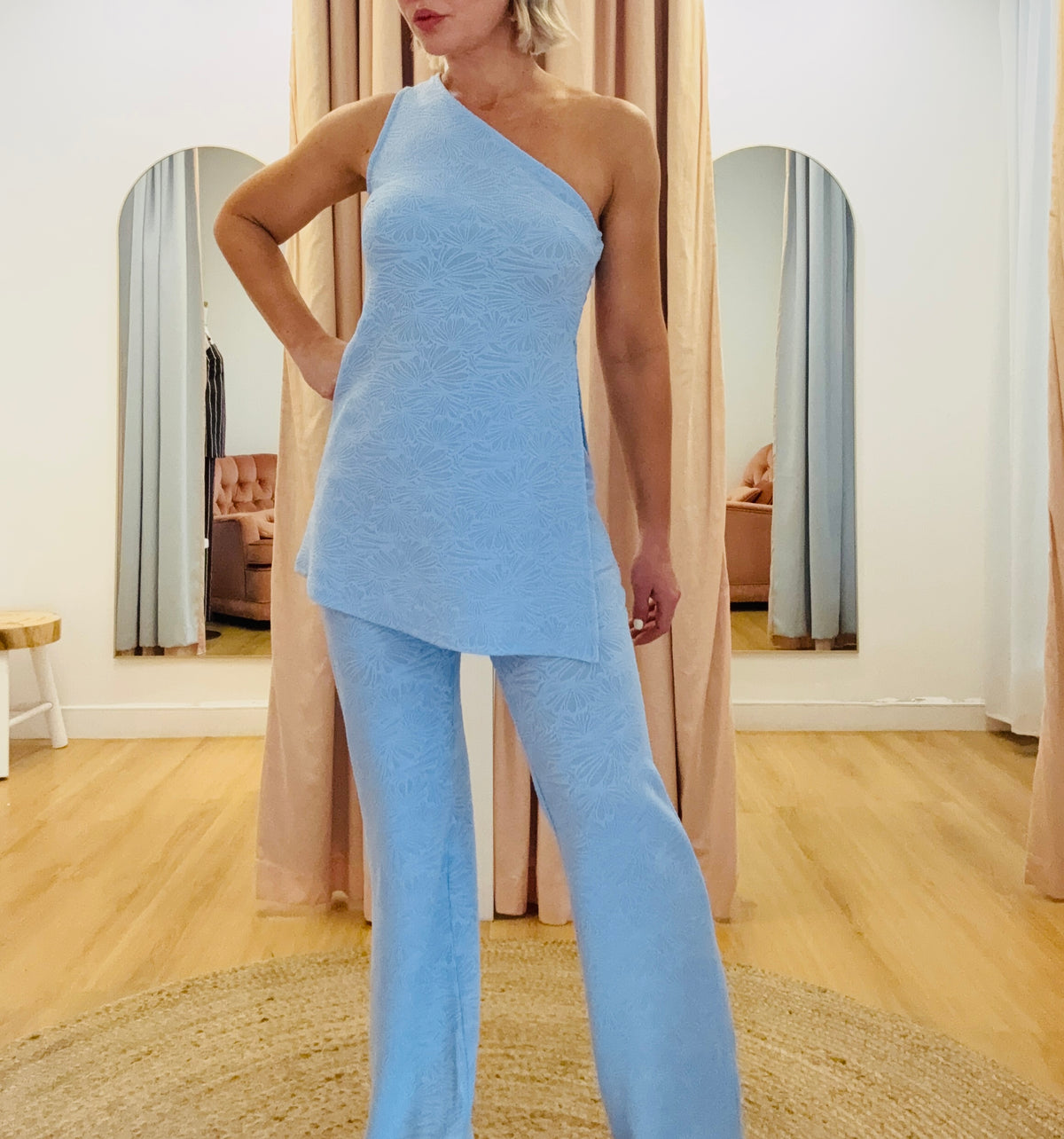 By Frankie / Sage Pant Set- Baby Blue