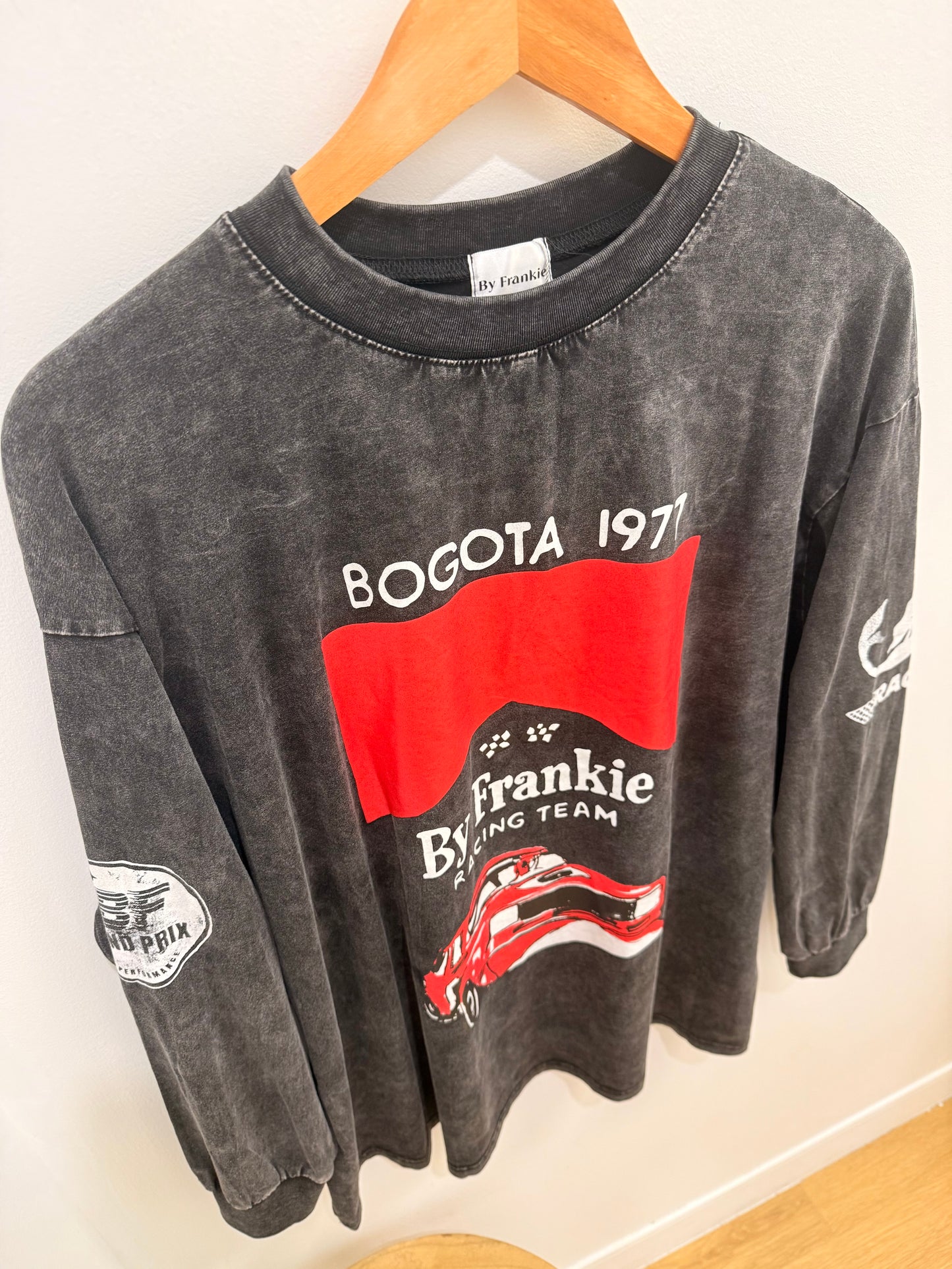By Frankie/ Racing Team Long Sleeve- Acid Wash