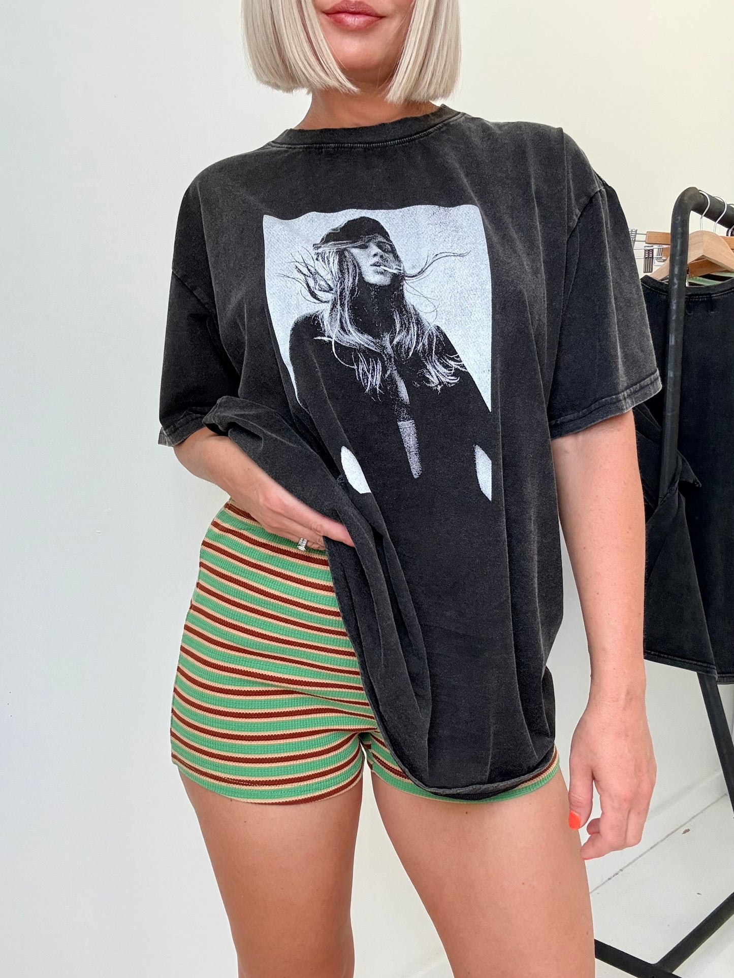 By Frankie/ Knit Shorts- Green/Mocha