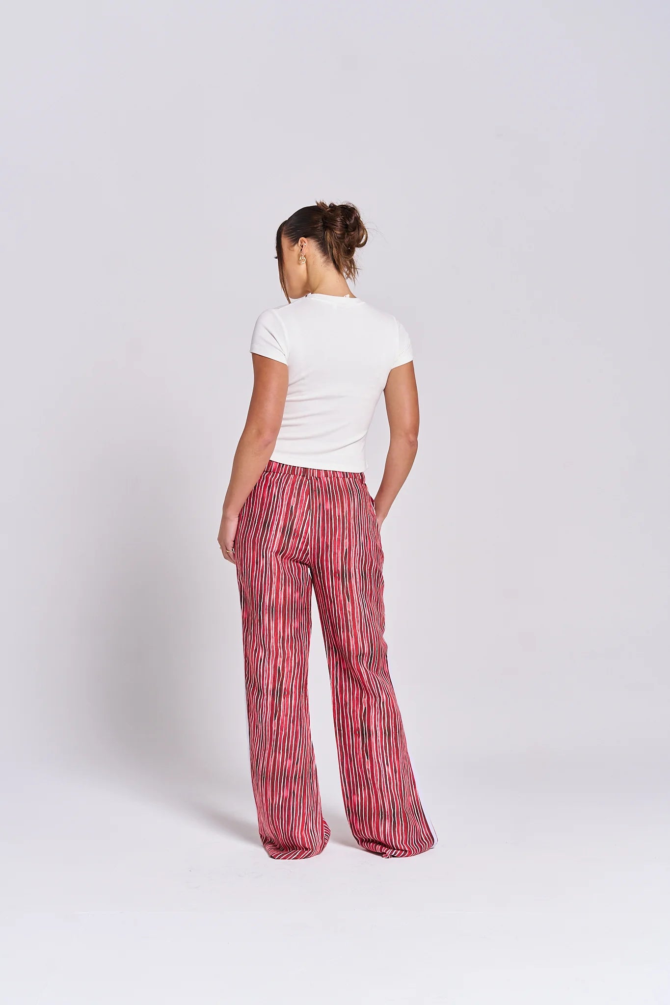 MAKU POMEGRANATE LINEN PANTS