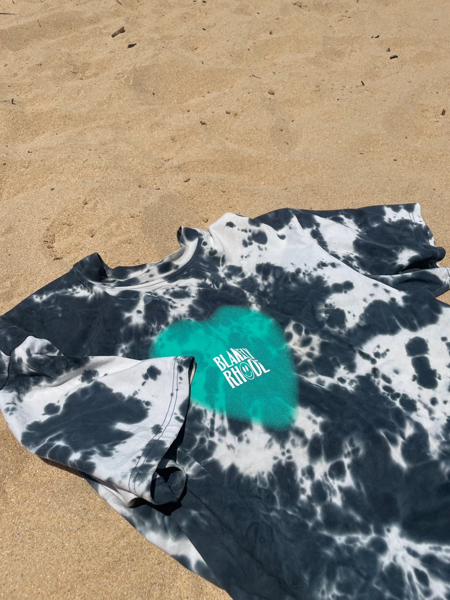 Blakely Rhode Multi Logo Tee Tie Dye Navy