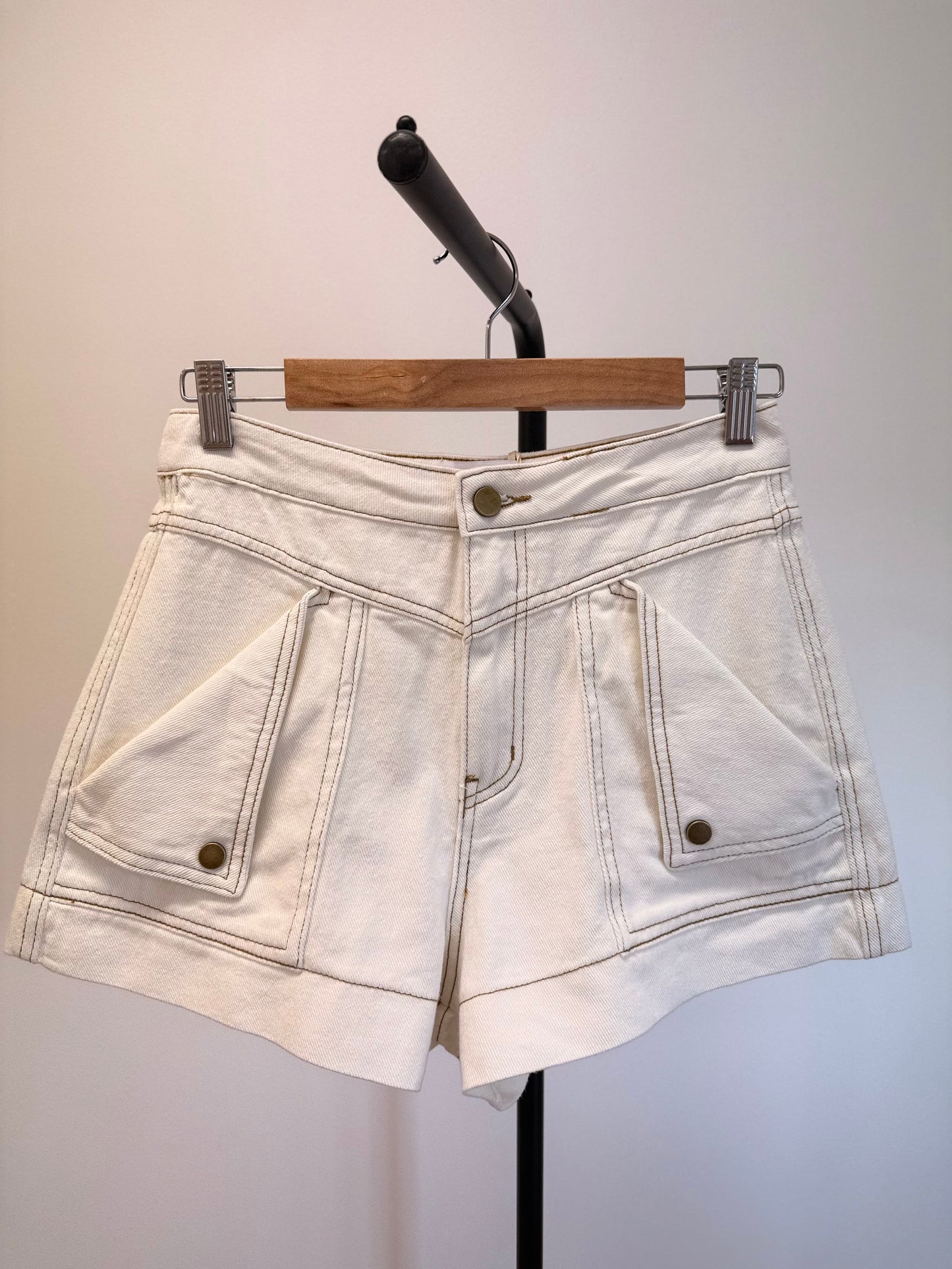 Summer Denim Short- White