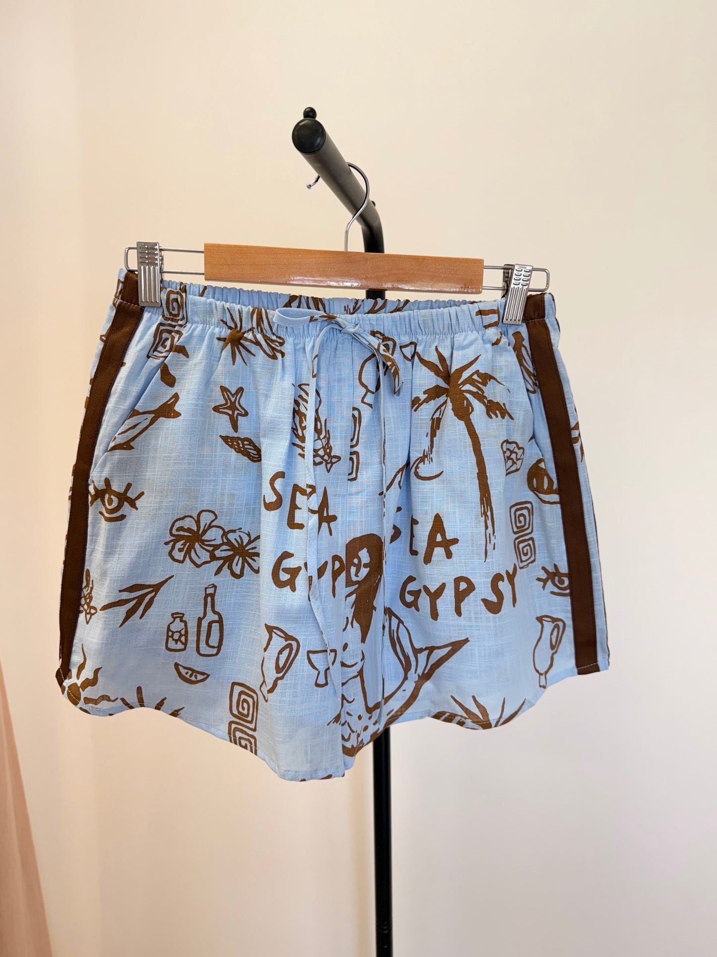 By Frankie/Sea Gypsy Blouse Set-Baby Blue/ Mocha