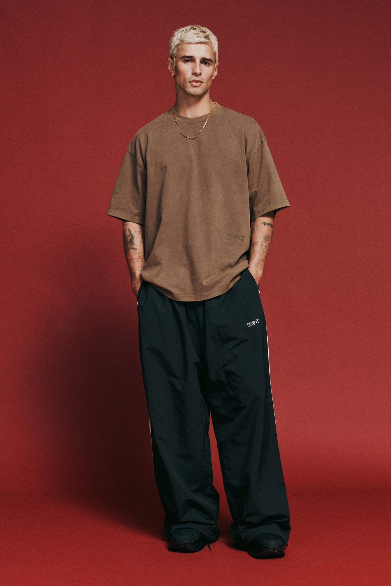 SSAINT- THE LEGACY TEE - VINTAGE BROWN // TONAL LOGO