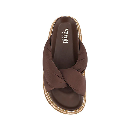 VERALI/THAMES FLATFORM SLIDES - CHOCOLATE BROWN