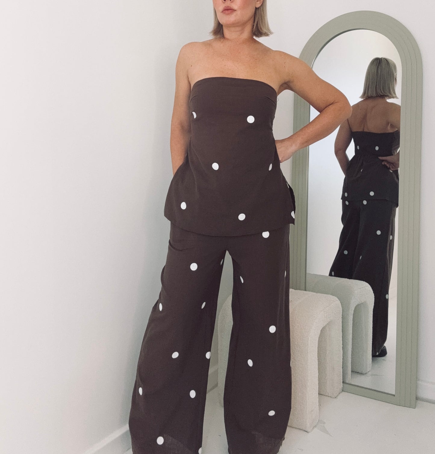 Sophia Pant Set/ Choc