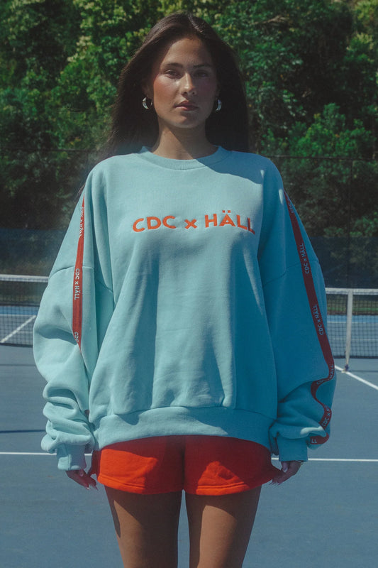 CRACKER DAY CLUB X HALL CLOUD SWEATER - SKY BLUE