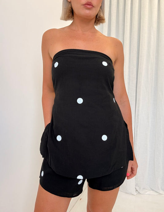 By Frankie/ Billie Strapless Set- Black/ White