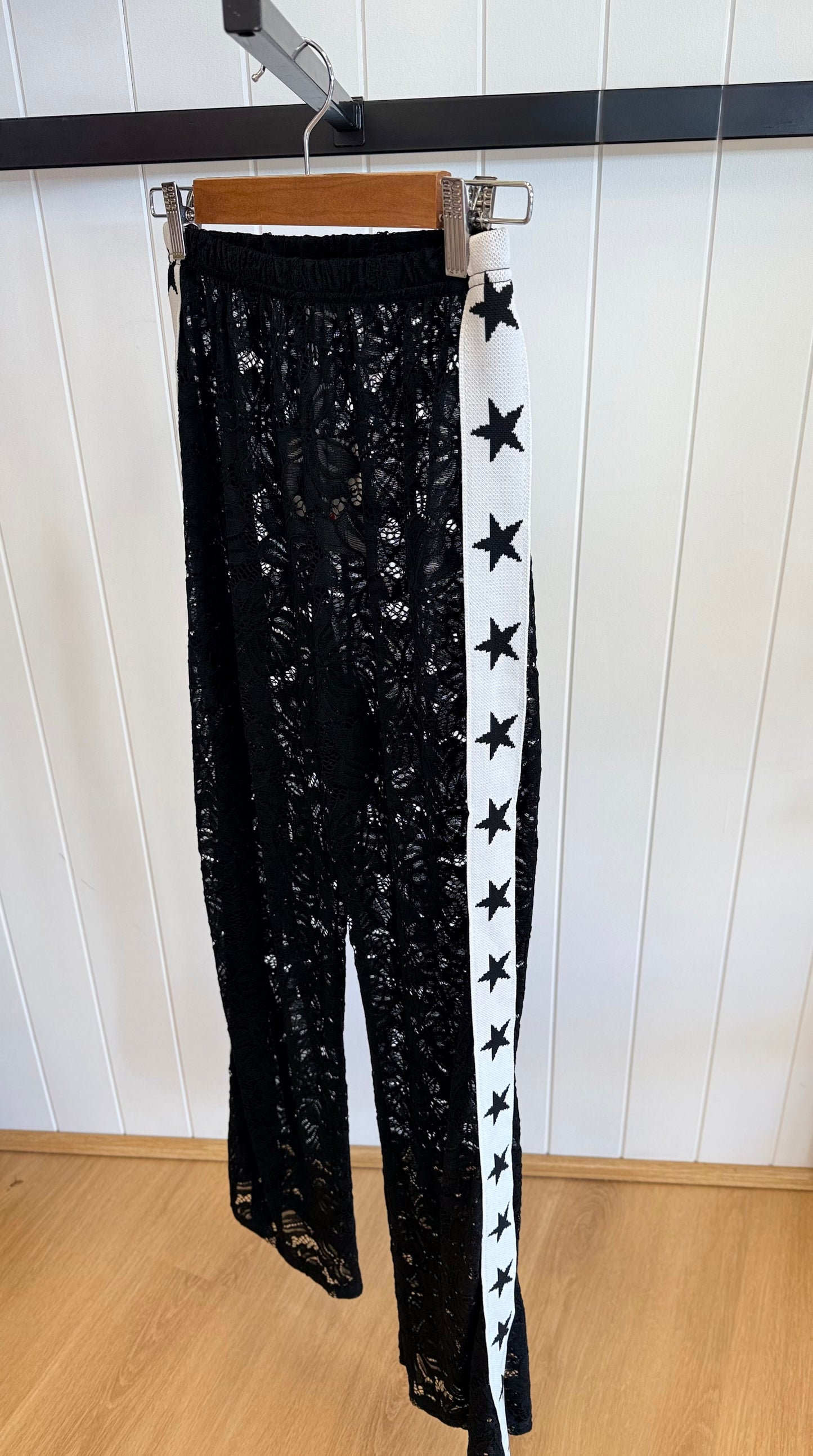 By Frankie/ Lace Star Pant- Black