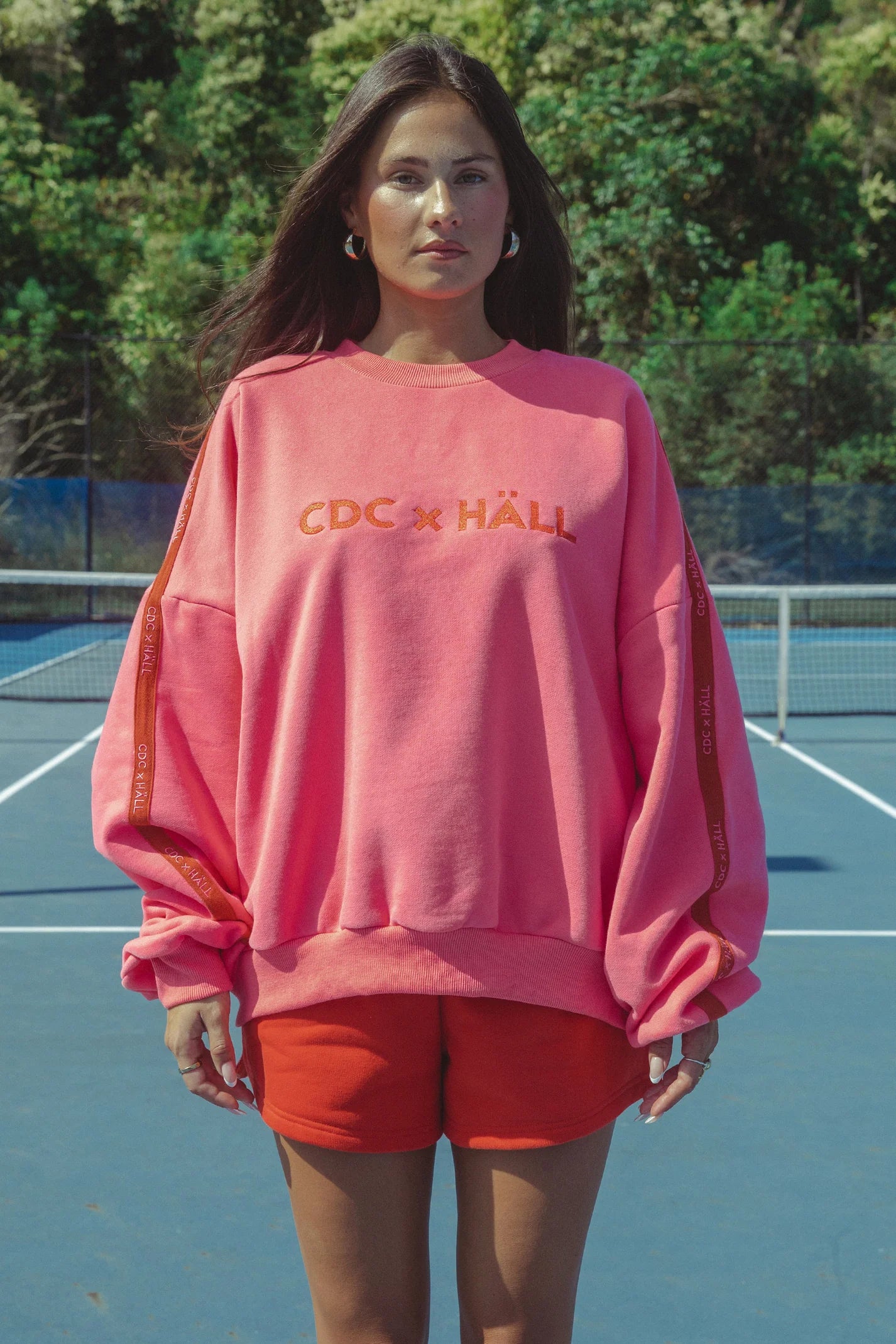 CRACKER DAY CLUB  X HALL CLOUD SWEATER - PEONY PINK