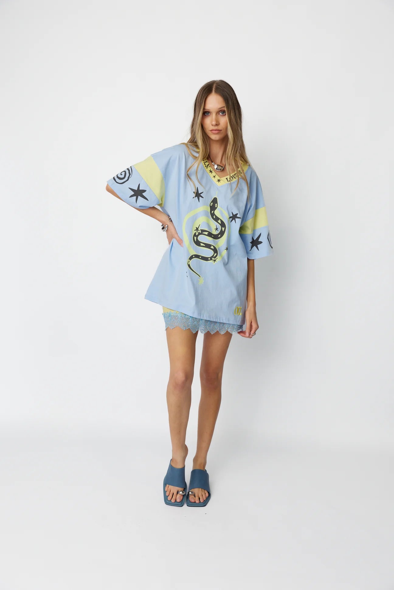 ONLY LOVERS LEFT- SERPENT TEE ~ SKY