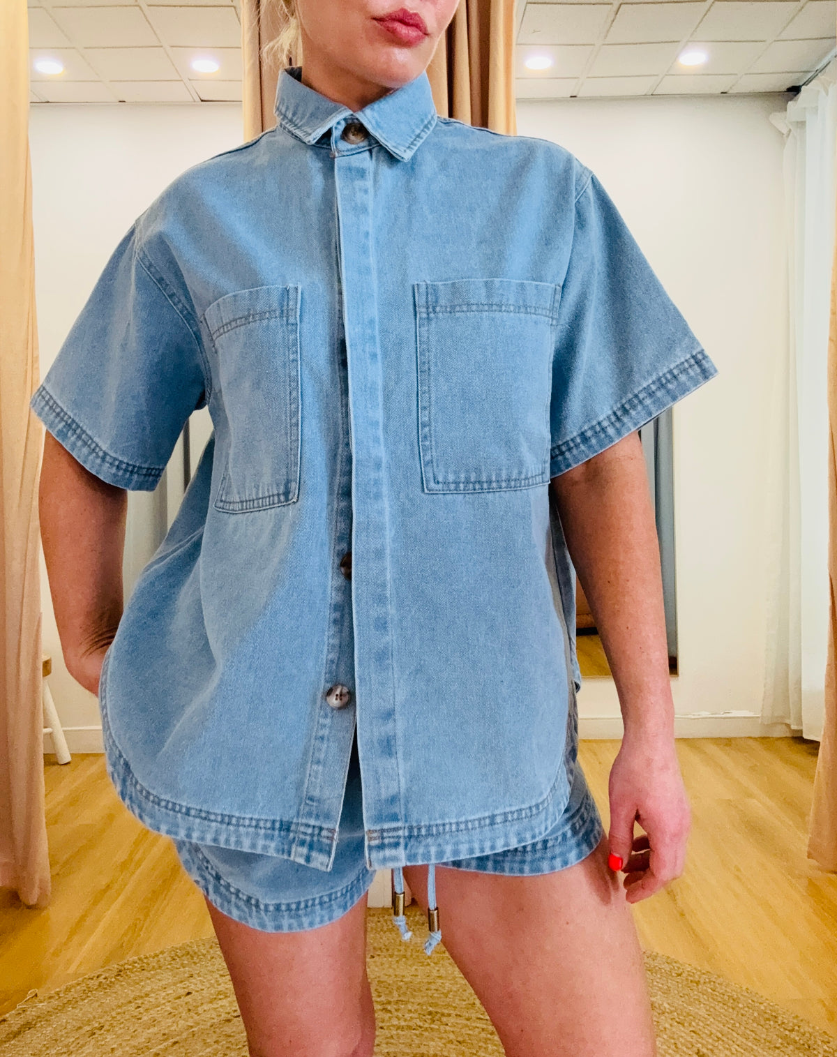 By Frankie/ Kai Denim Set - Light Wash