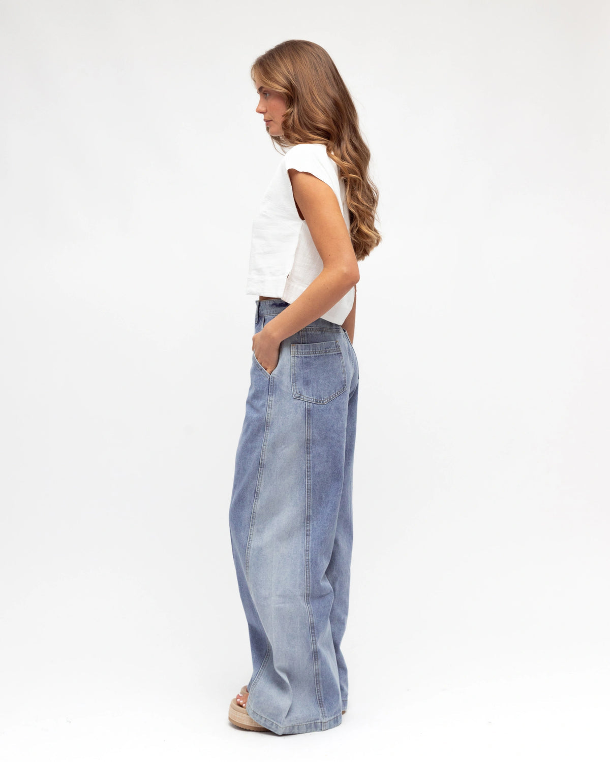 EVERYDAY TWO TONE DENIM PANTS