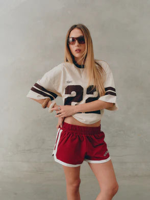 REFLECTIVE V SHORTS - CHERRY