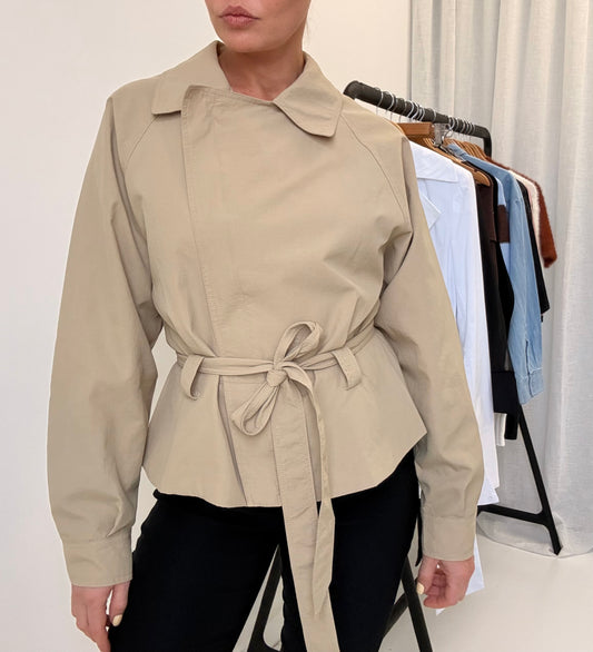 Bellini Tie Waist Jacket- Beige