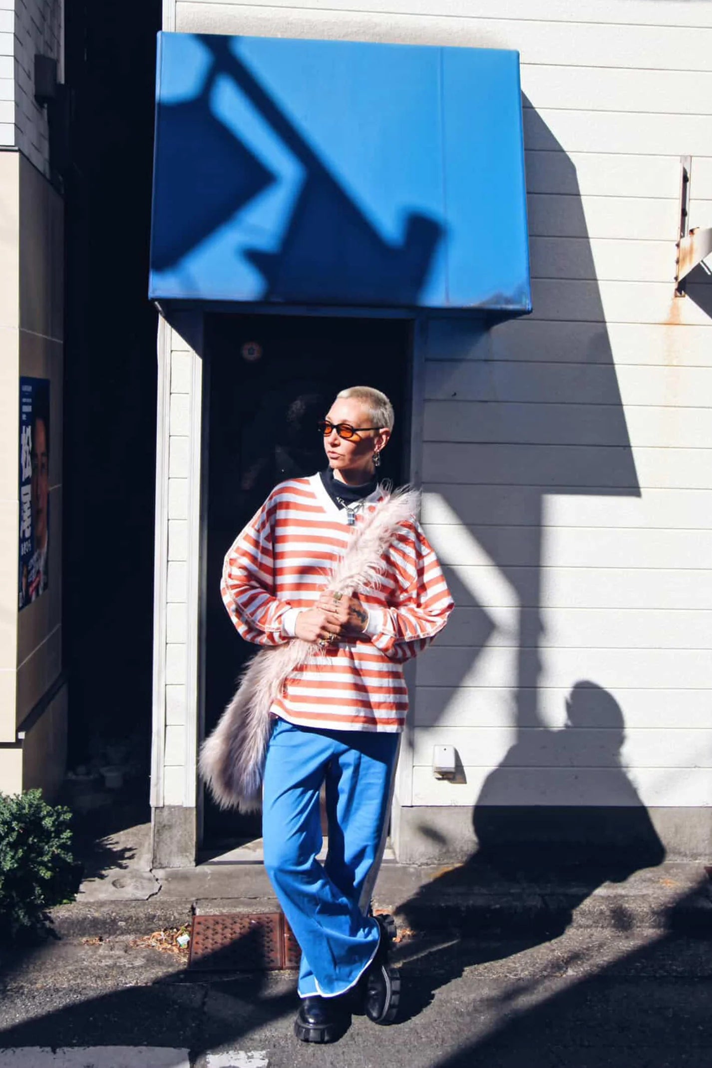 Cracker Day Club- NAUTICAL LONG SLEEVE TEE - TANGERINE