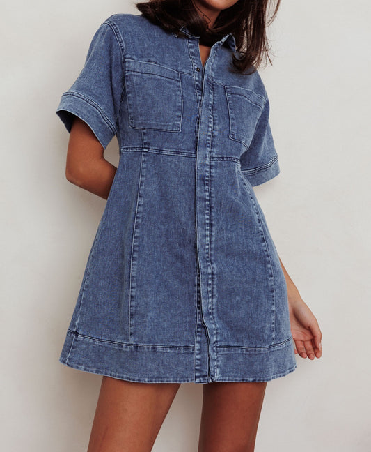 Nara Mini Denim Dress