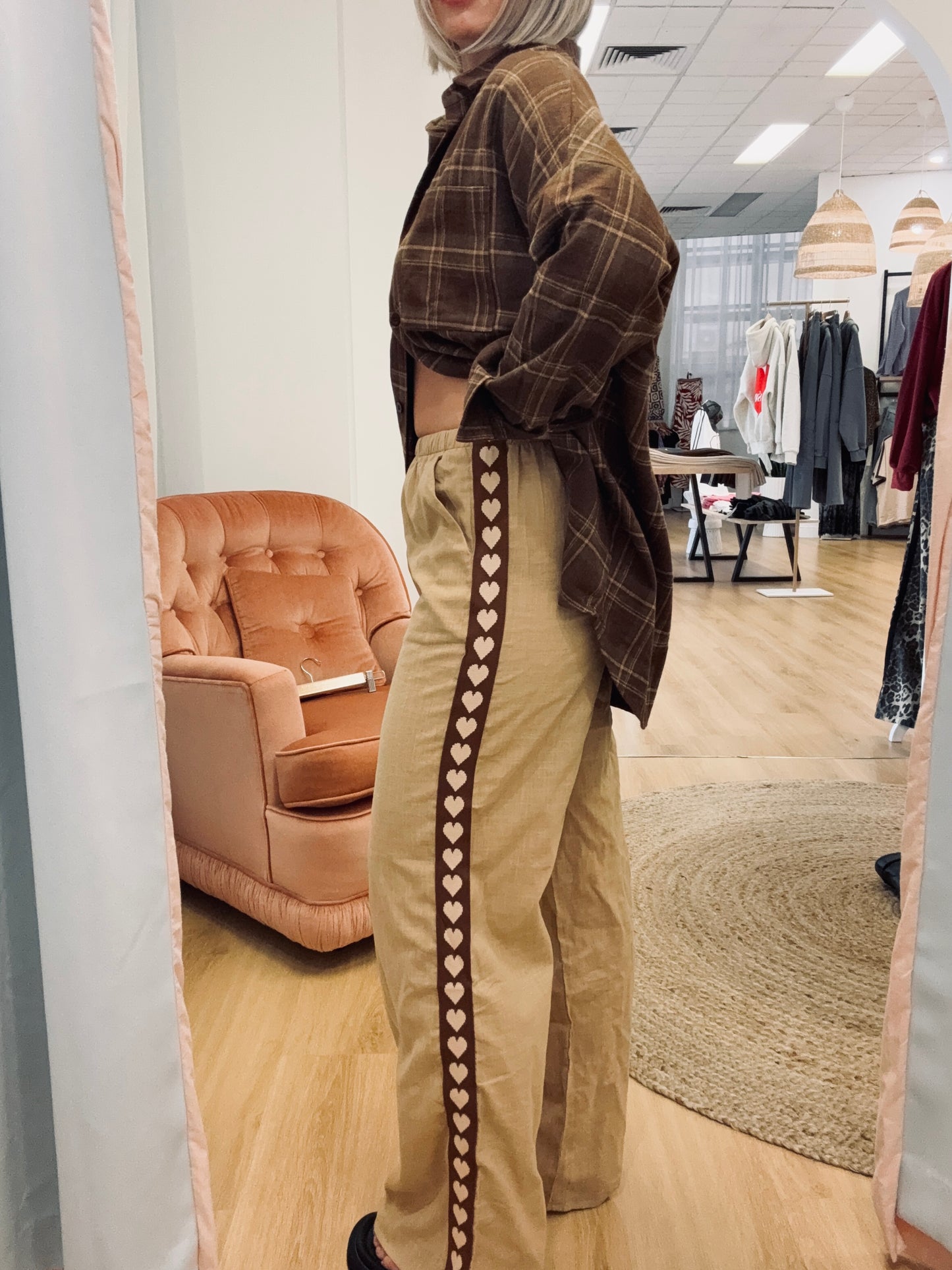 Heart Racer- beige/ choc