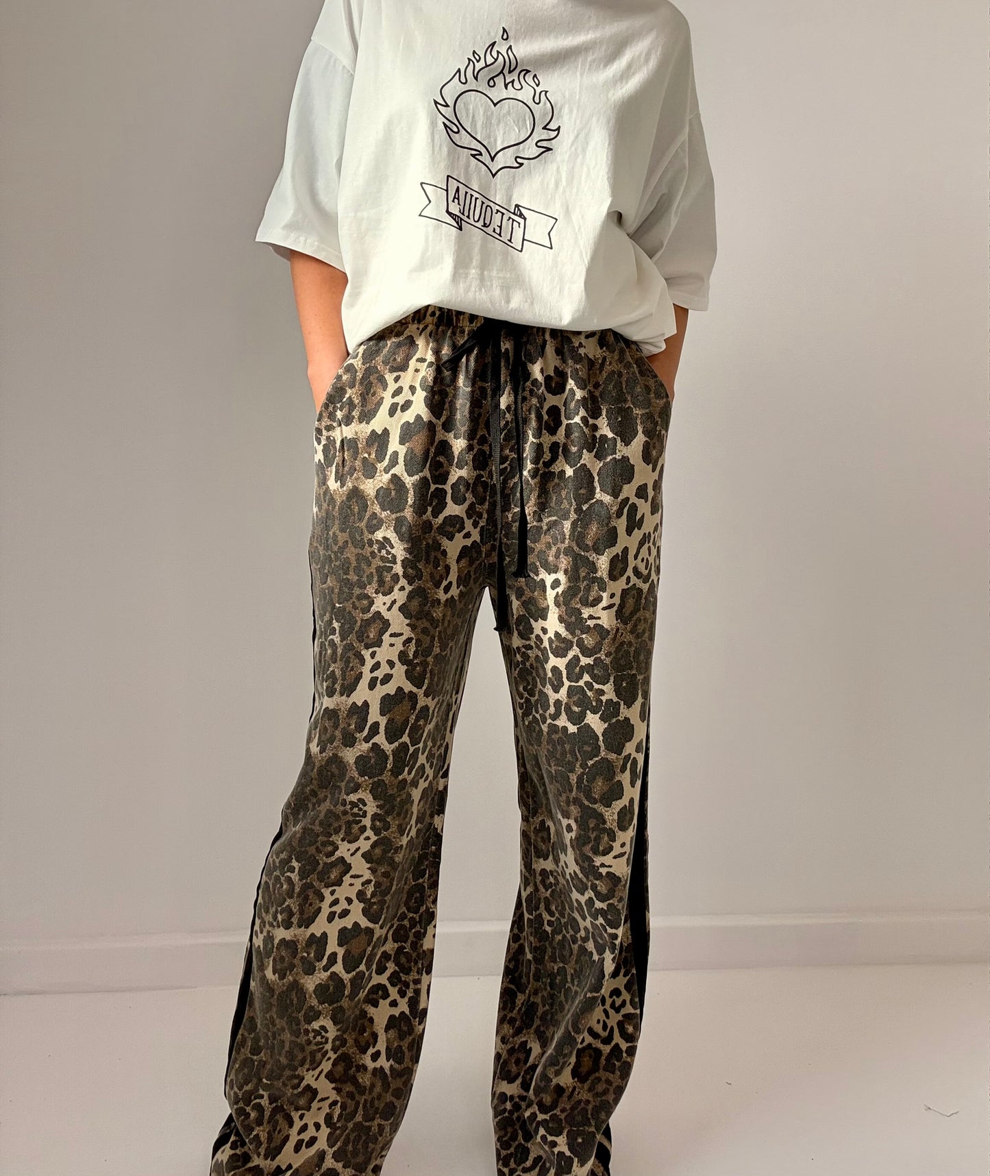 Leopard Racer pant- Black