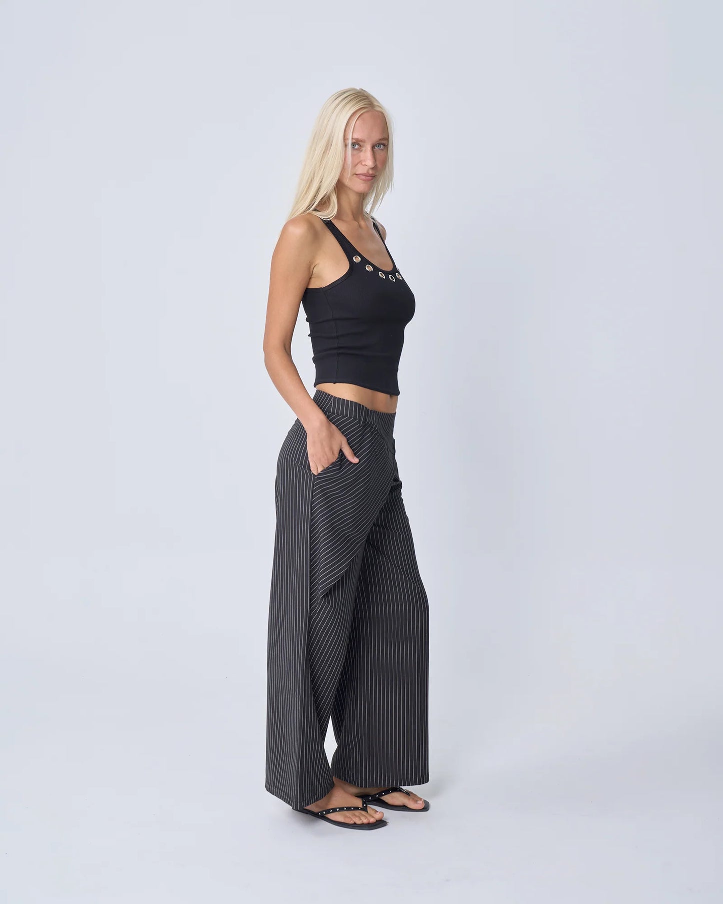 NEAR THE SEA- ASYMMETRICAL TROUSER