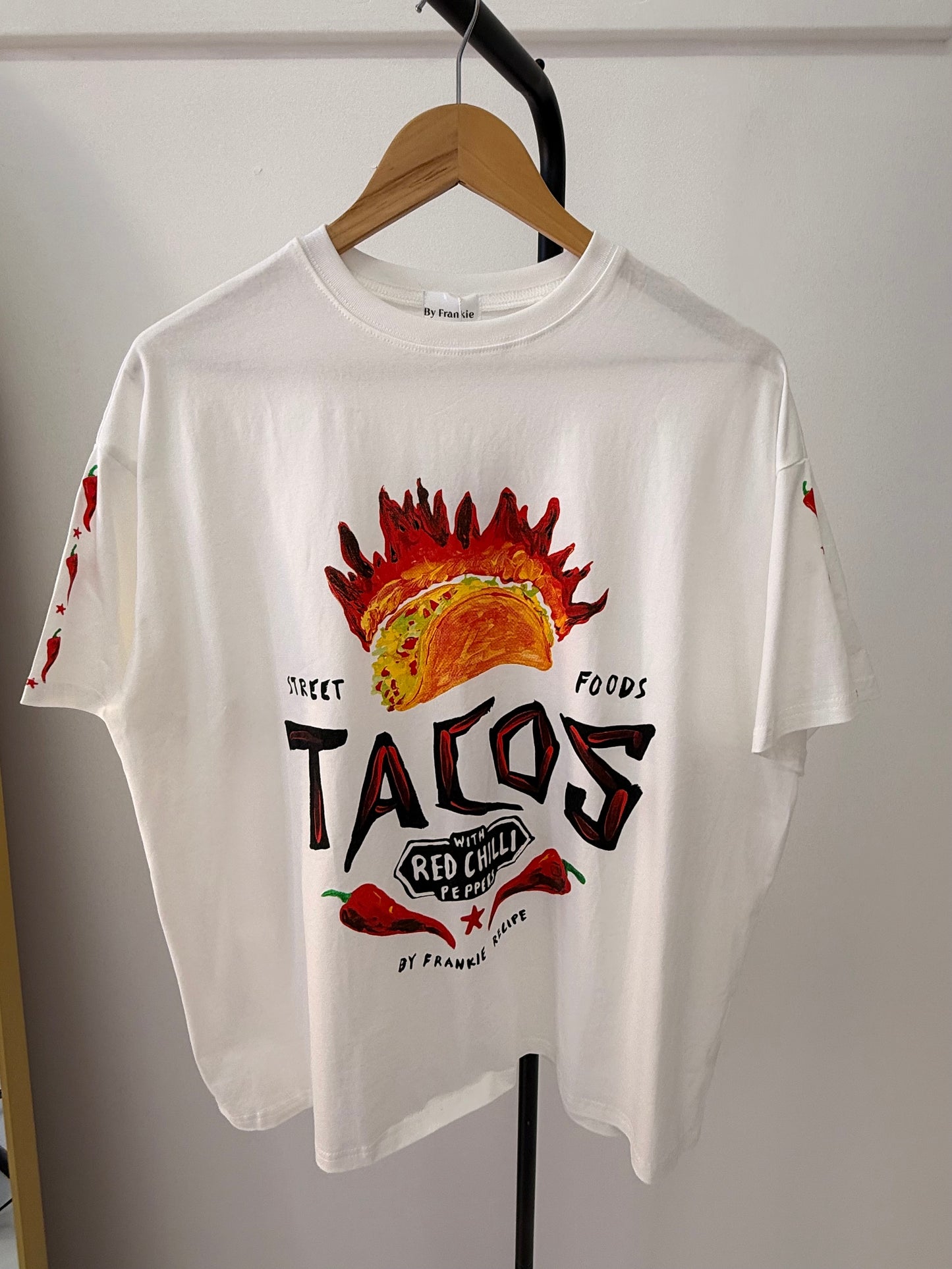 By Frankie/ Red Chilli Tacos Tee-White