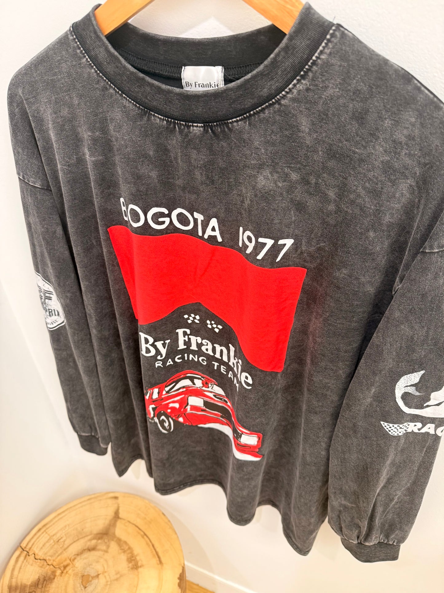 By Frankie/ Racing Team Long Sleeve- Acid Wash