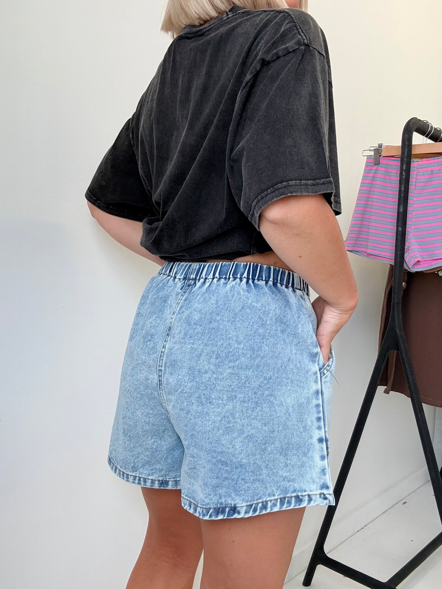 By Frankie/ Luna Denim Short- Light Wash