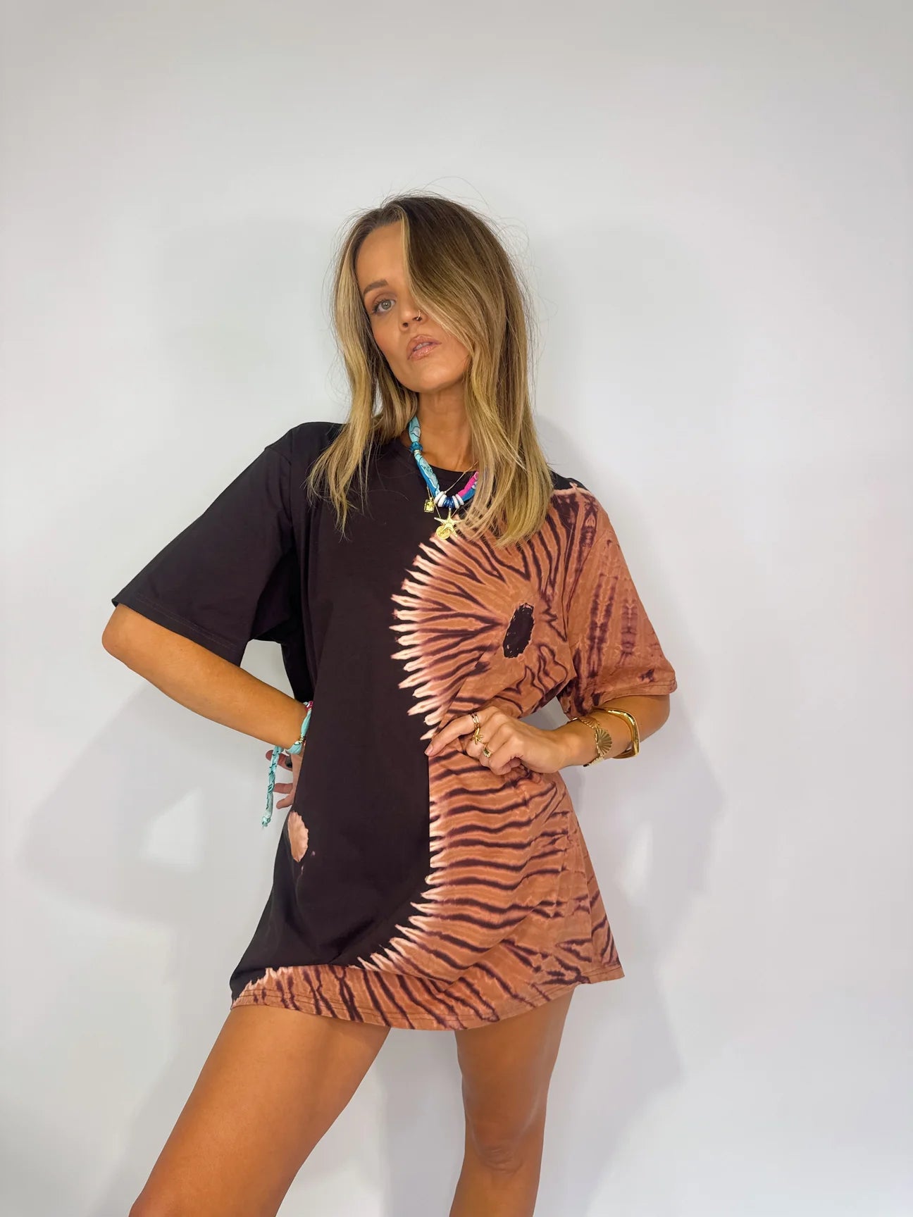 ONLY LOVERS LEFT- TEE DRESS ~ CHOCO YIN YANG