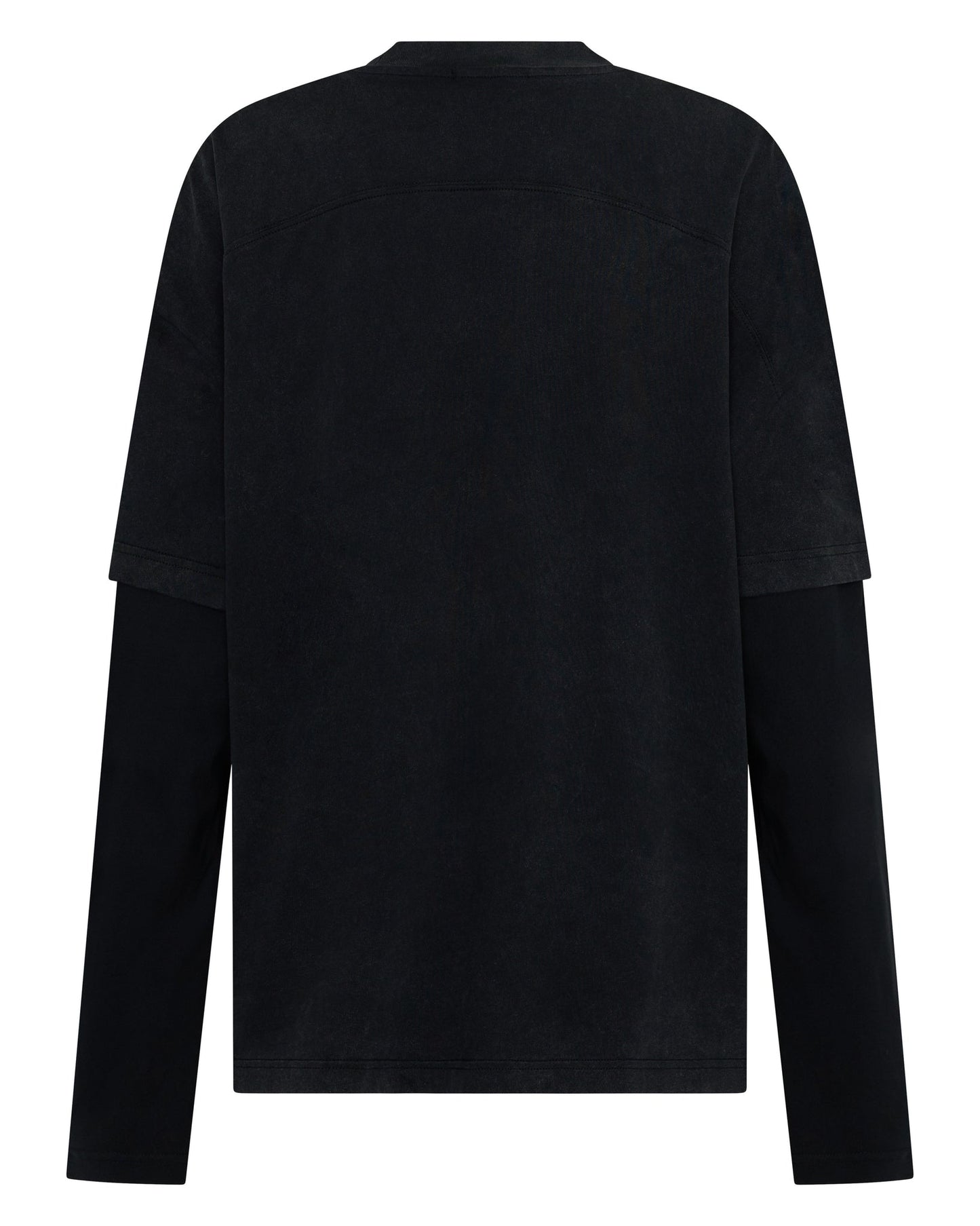 SSAINT- ROUND ONE LAYERED TEE - VINTAGE WASHED BLACK