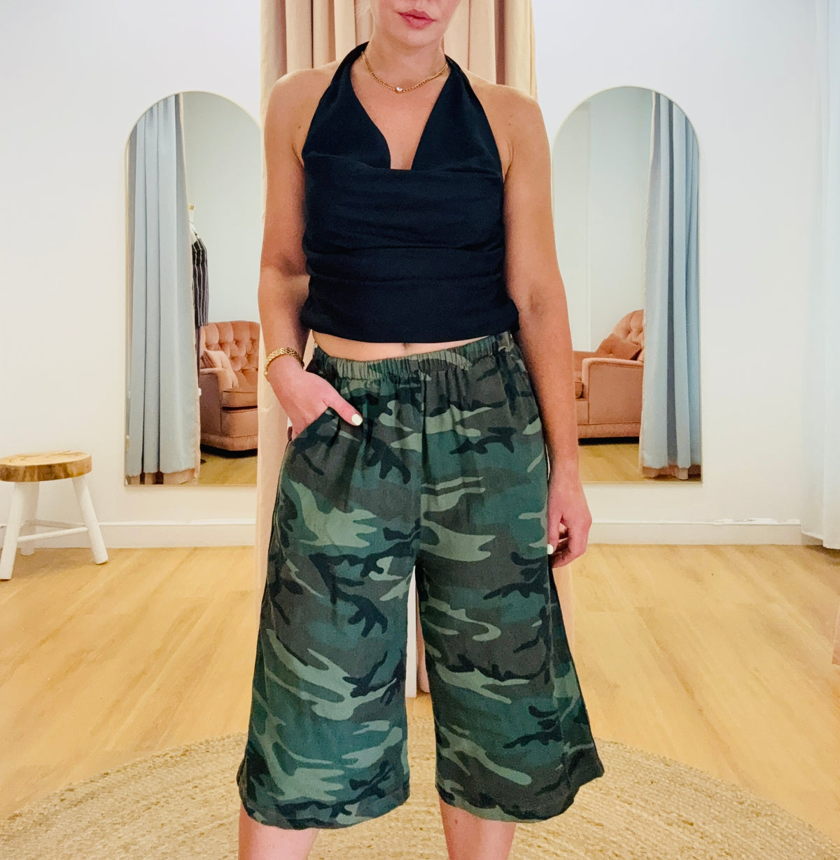 By Frankie/ Camo Racer Jorts- Choc Stars