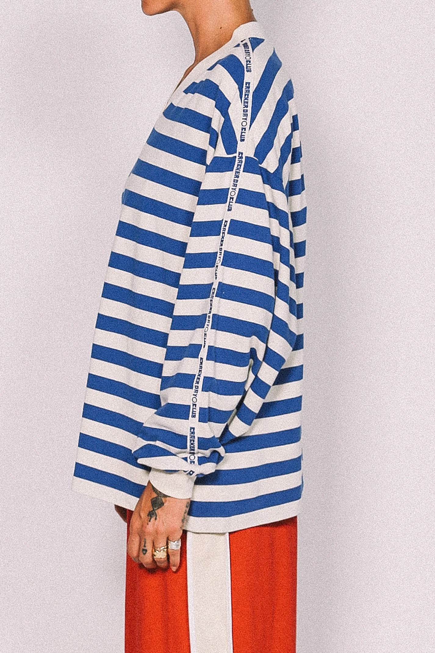 Cracker Day Club- NAUTICAL LONG SLEEVE TEE - BLUE