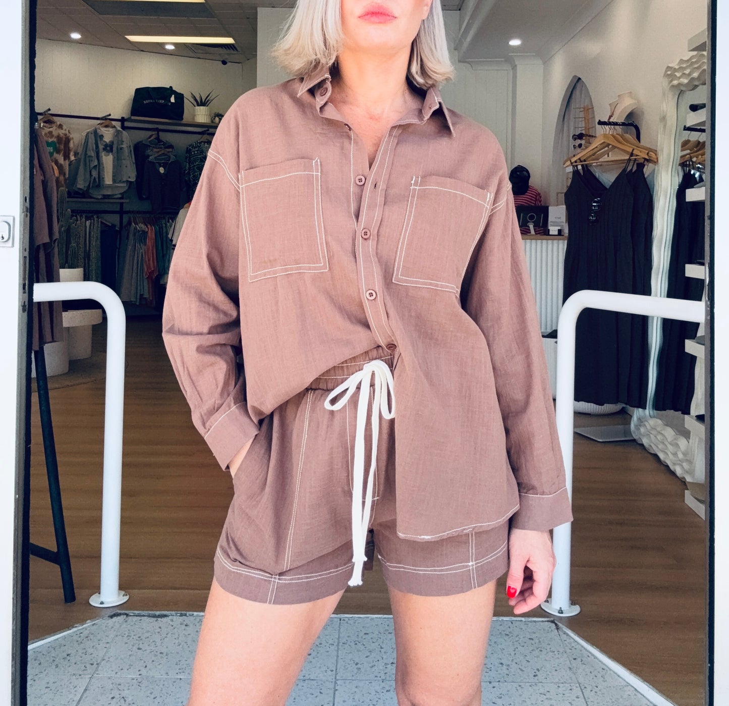 Gia Short Set- Mocha