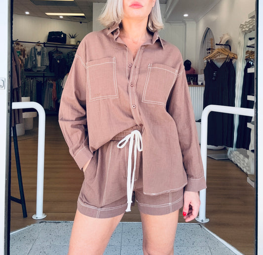 Gia Short Set- Mocha