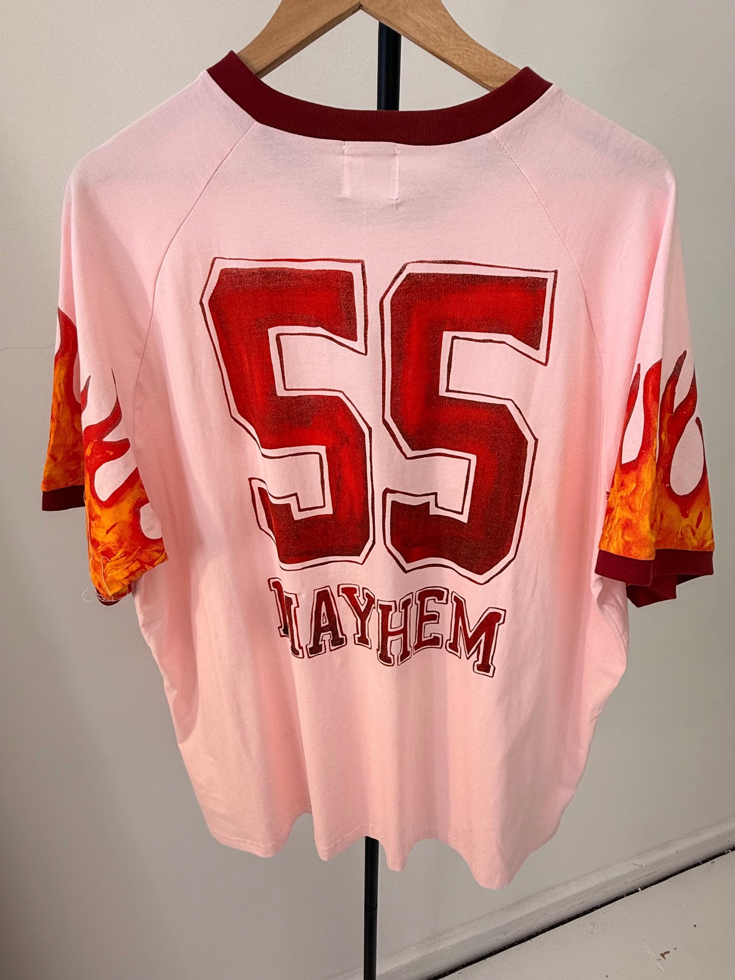 By Frankie/ Mayhem Rose Racer Tee-Pink