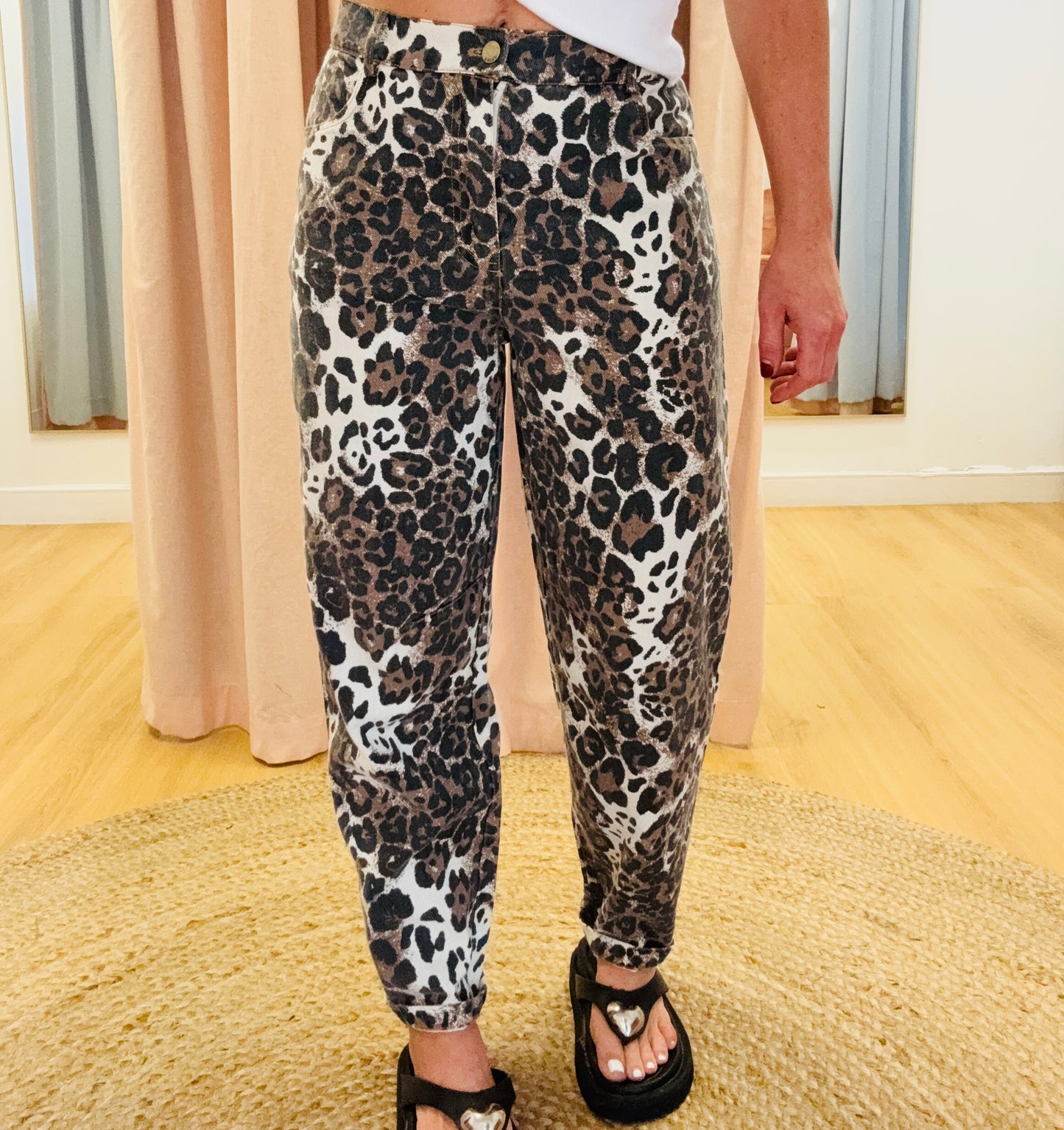By Frankie/ Barrel Jeans- Leopard Wash