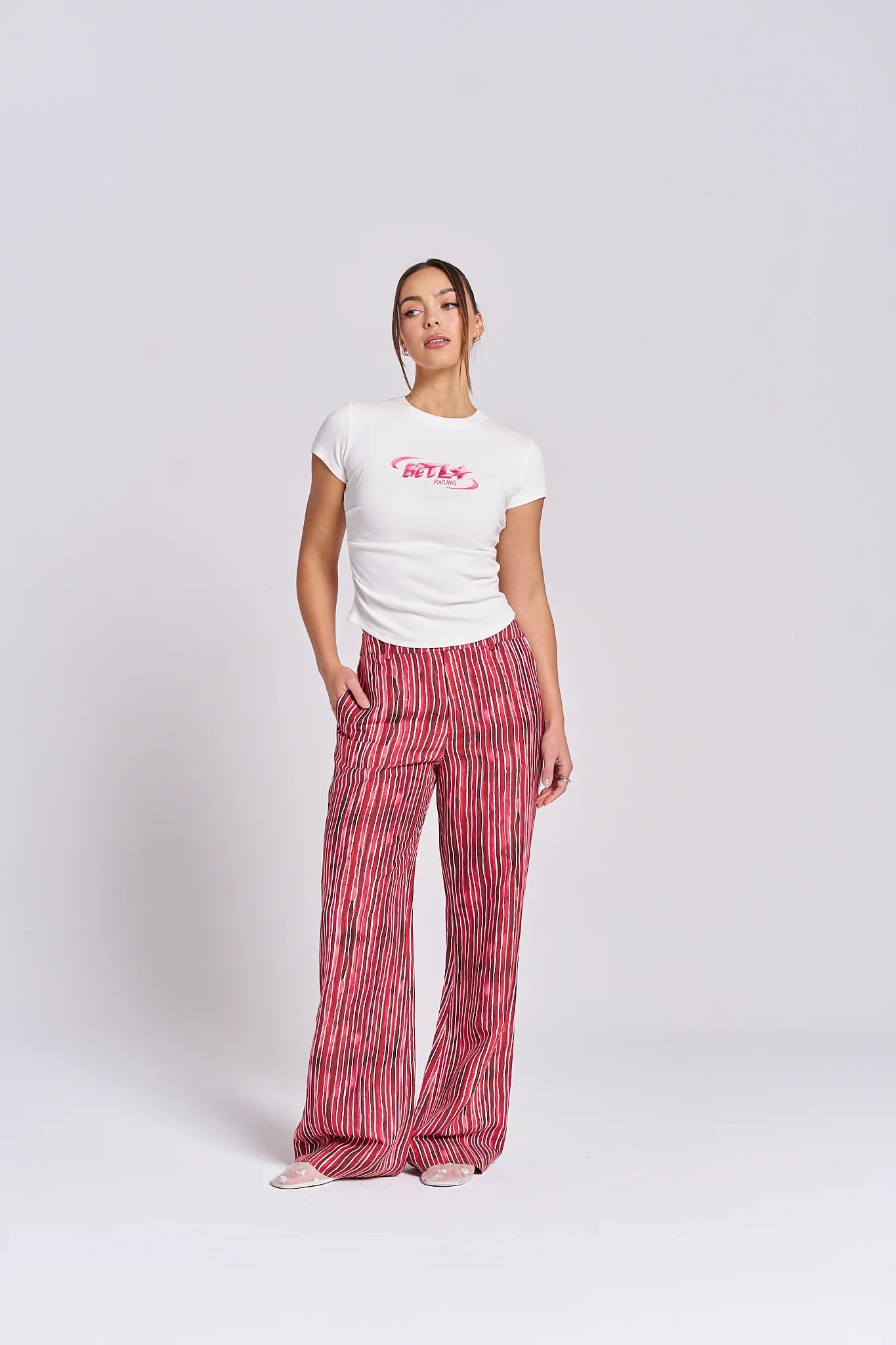 MAKU POMEGRANATE LINEN PANTS