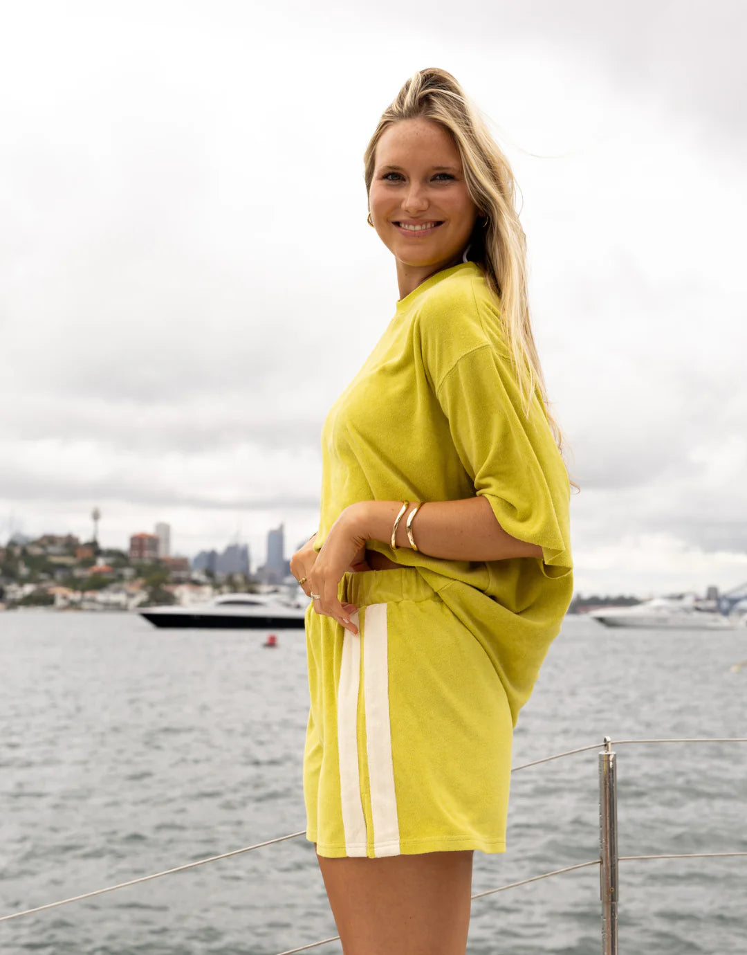 Luna Lane Mason Tee Terry / Lime