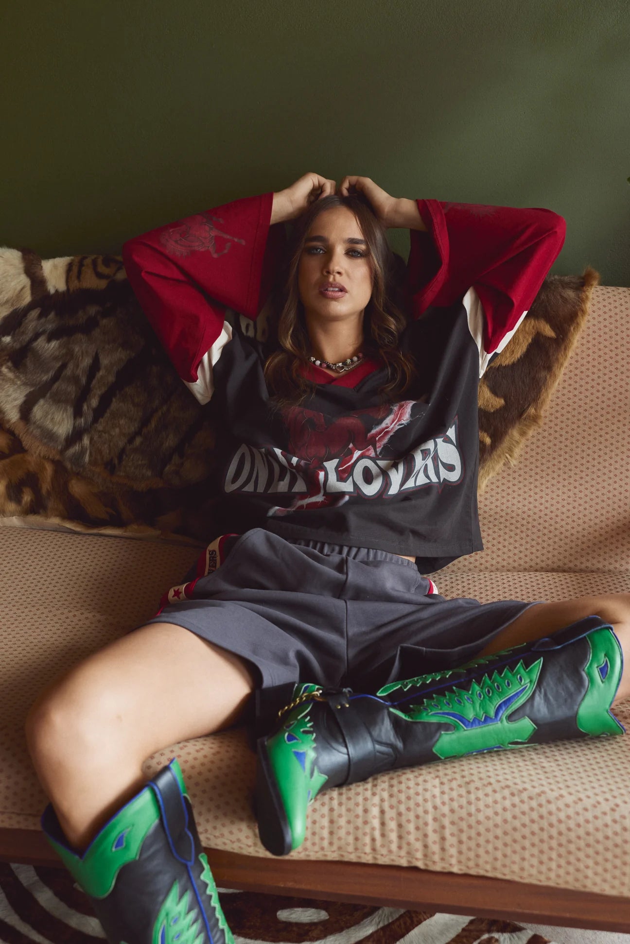 ONLY LOVERS LEFT- MUSTANG BOXY LONG SLEEVE TEE