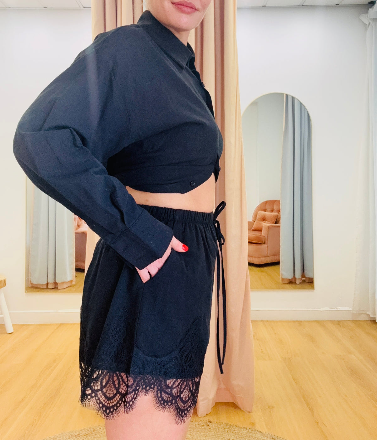 By Frankie/ Ivy Lace Short- Black