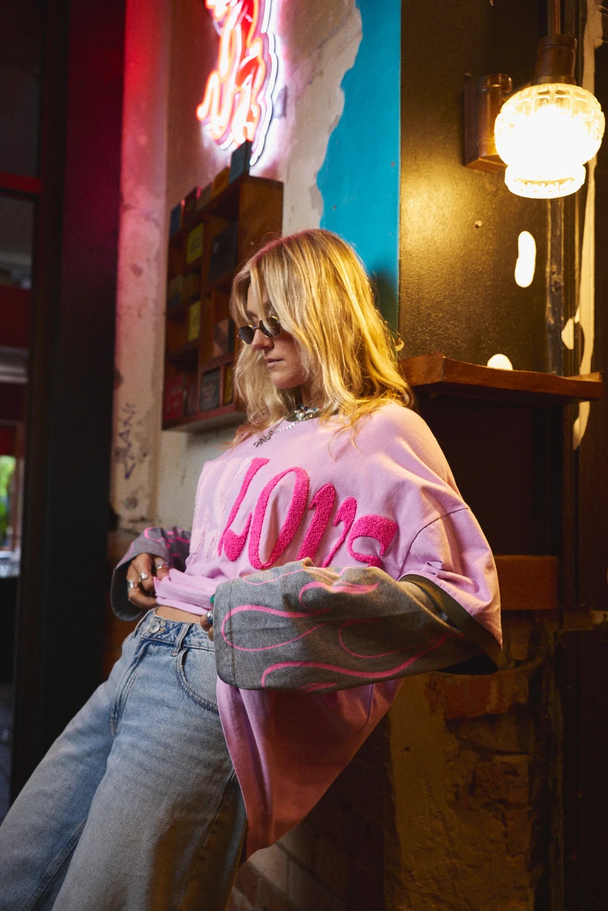 ONLY LOVERS LEFT- Love Sick Layered Tee - Wisteria