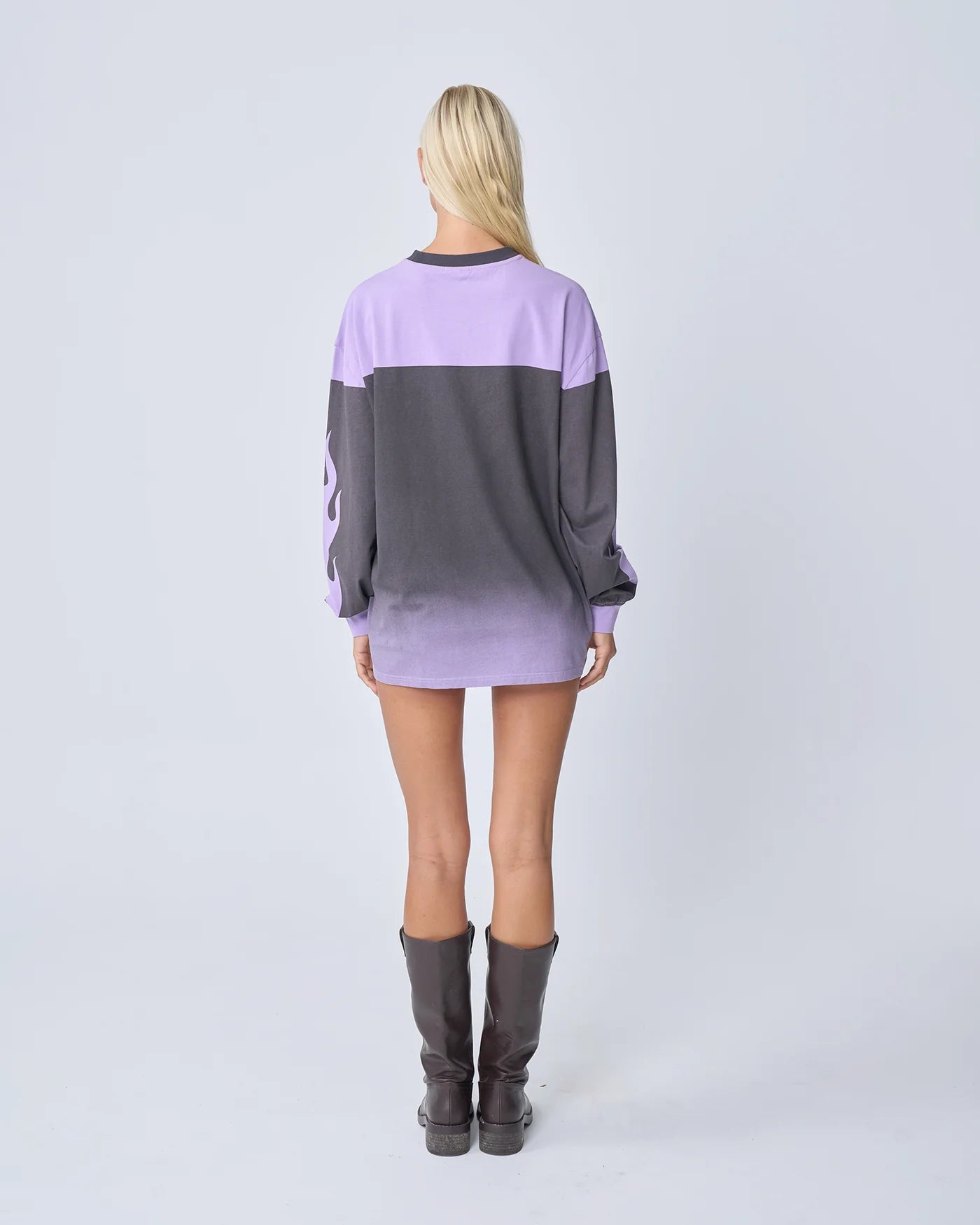 NEAR THE SEA- MOTO LONG SLEEVE TEE - LILAC