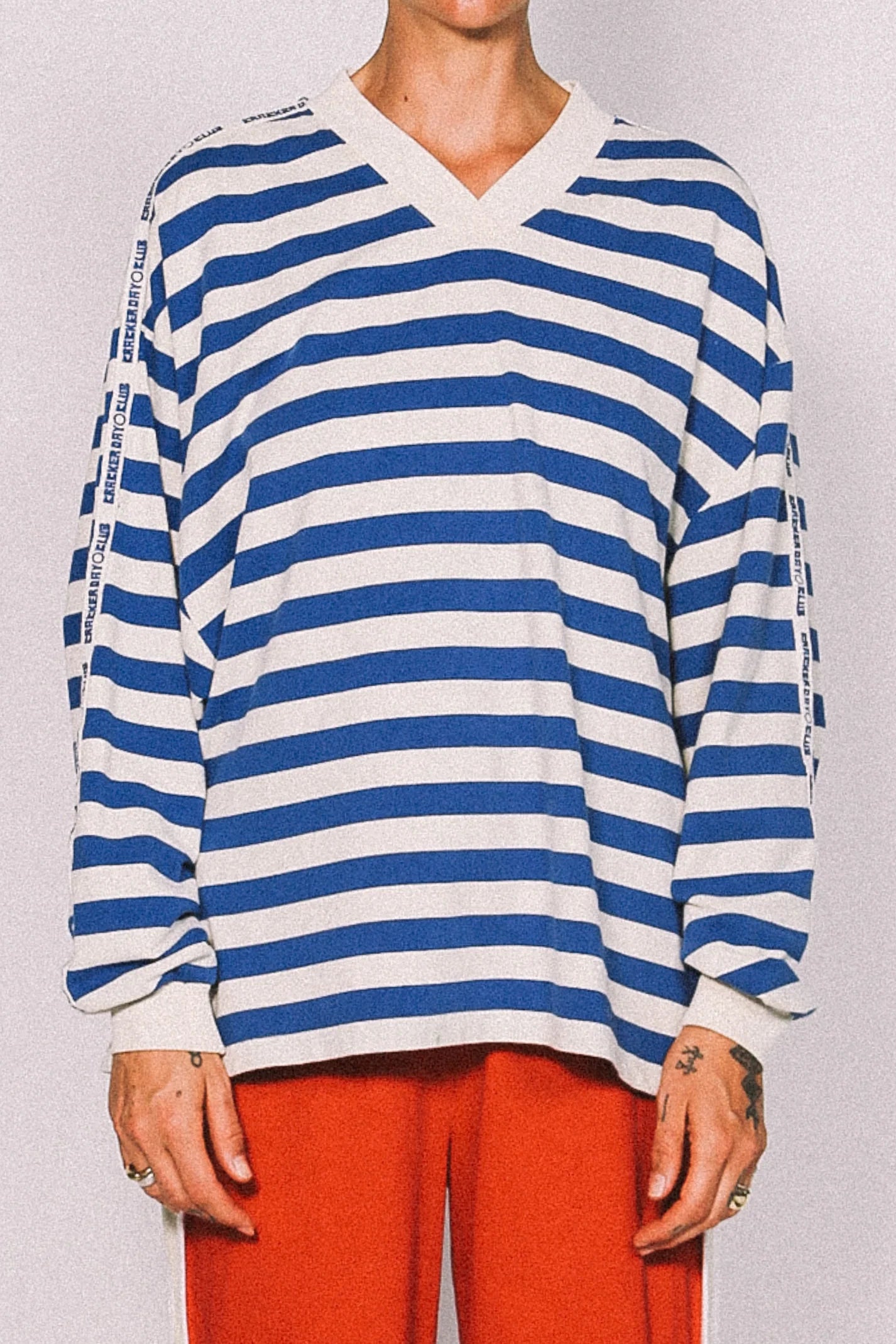Cracker Day Club- NAUTICAL LONG SLEEVE TEE - BLUE