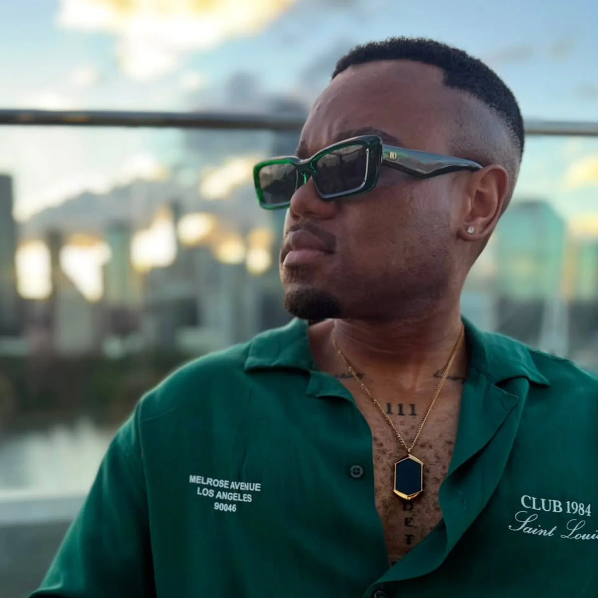 180EYEWEAR- 'ZAII II' FT. TRANSPARENT GREEN W. BLACK LENS